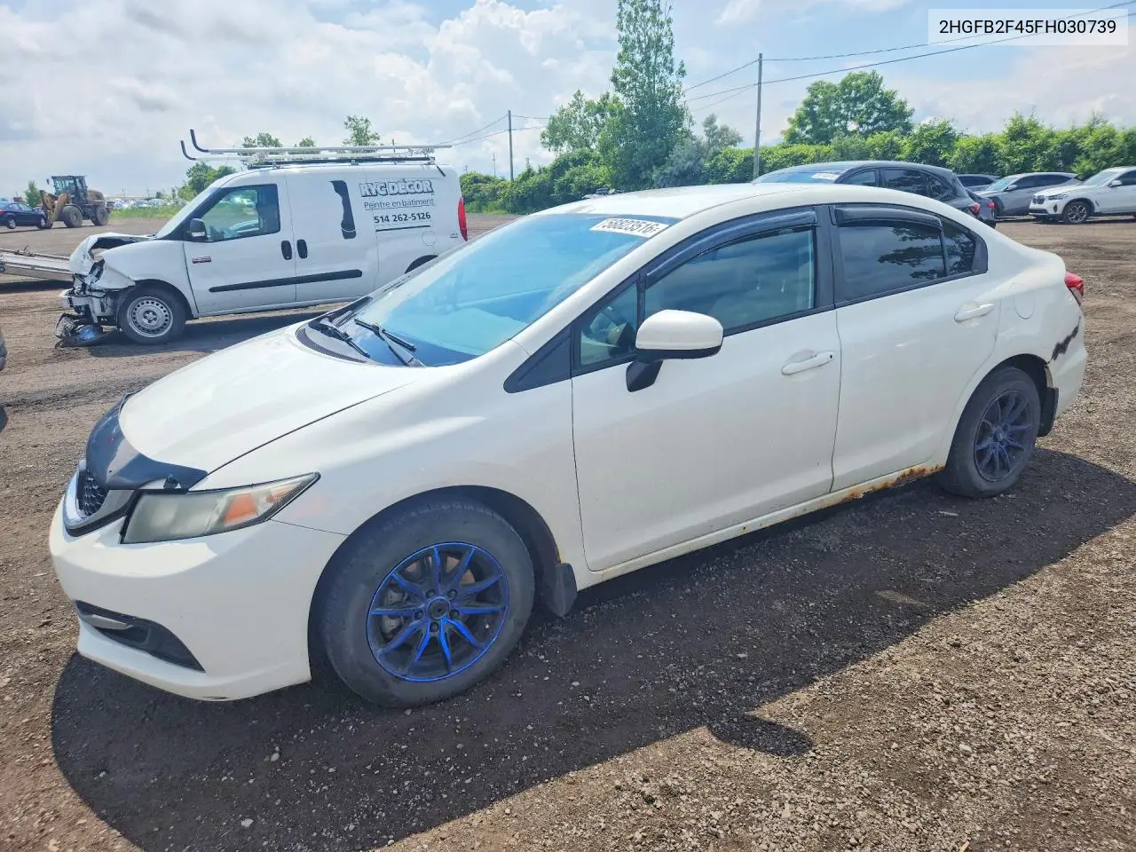 2015 Honda Civic Lx VIN: 2HGFB2F45FH030739 Lot: 58823516