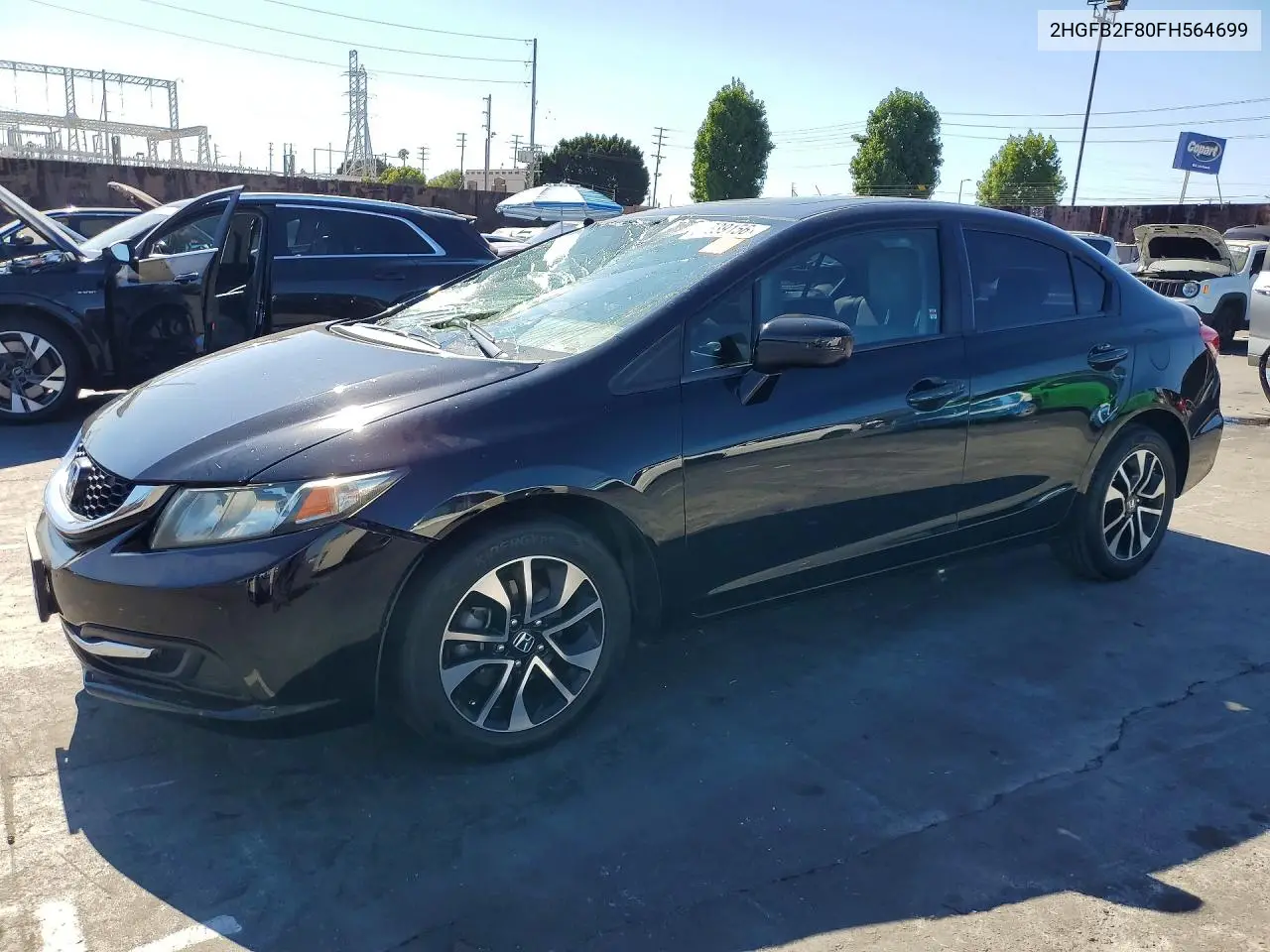 2015 Honda Civic Ex VIN: 2HGFB2F80FH564699 Lot: 61639156