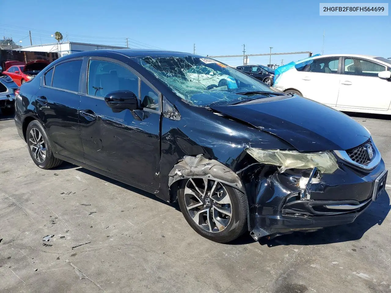 2015 Honda Civic Ex VIN: 2HGFB2F80FH564699 Lot: 61639156