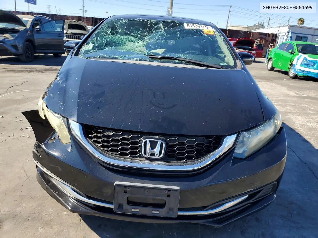 2015 Honda Civic Ex VIN: 2HGFB2F80FH564699 Lot: 61639156