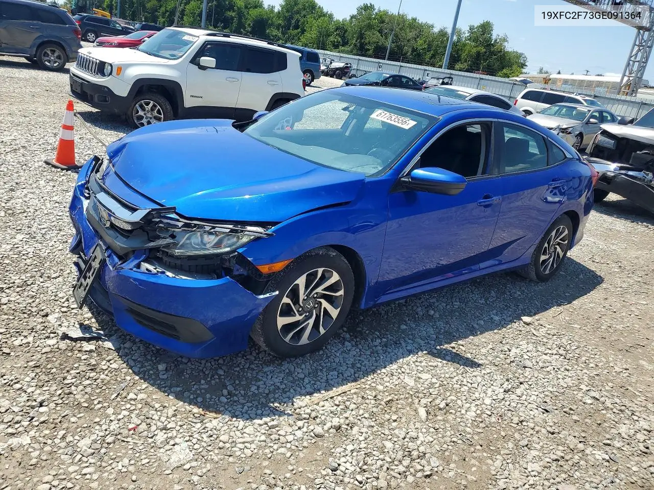 2016 Honda Civic Ex VIN: 19XFC2F73GE091364 Lot: 61763556