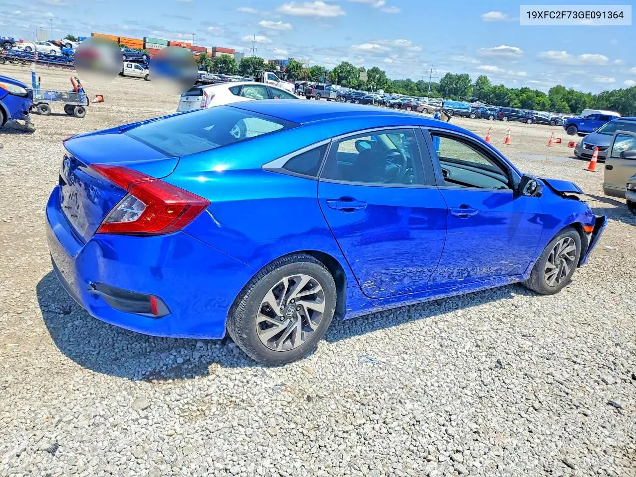 2016 Honda Civic Ex VIN: 19XFC2F73GE091364 Lot: 61763556