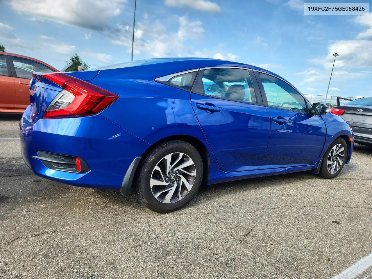 2016 Honda Civic Ex VIN: 19XFC2F75GE068426 Lot: 62056986
