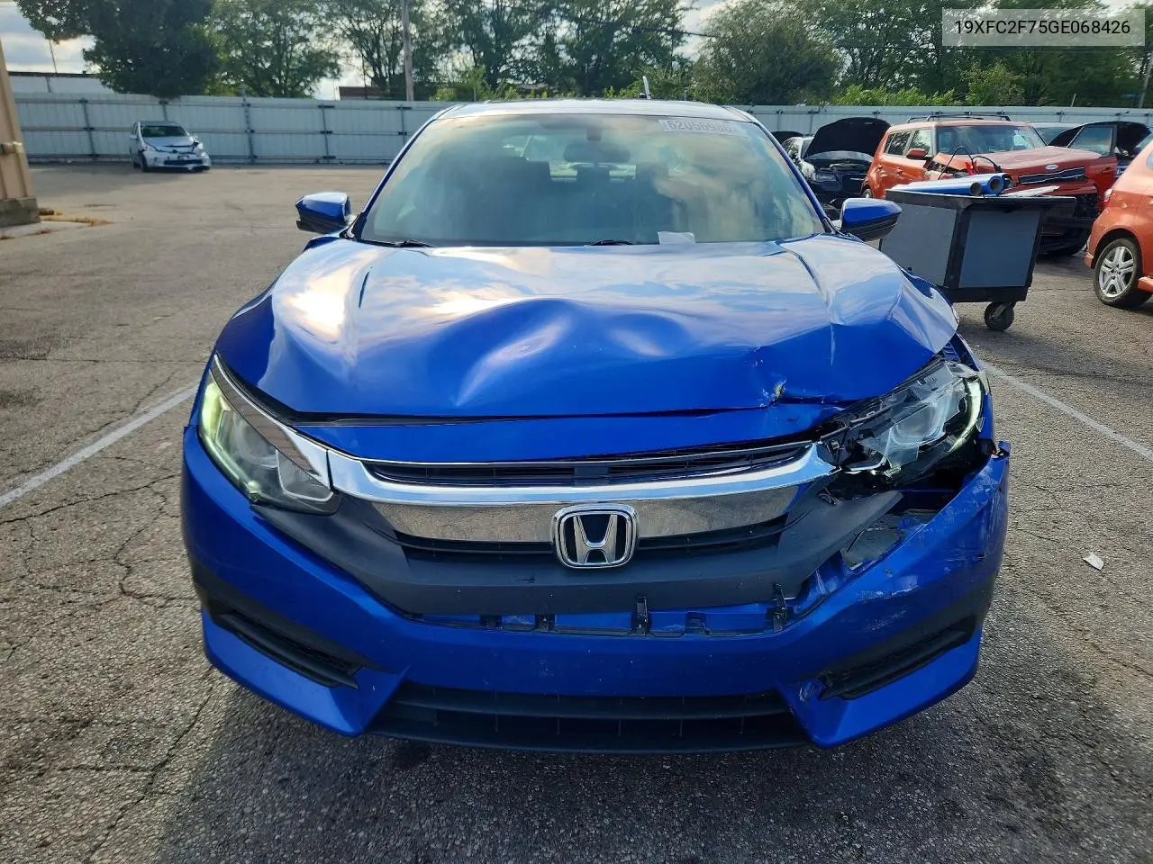 2016 Honda Civic Ex VIN: 19XFC2F75GE068426 Lot: 62056986