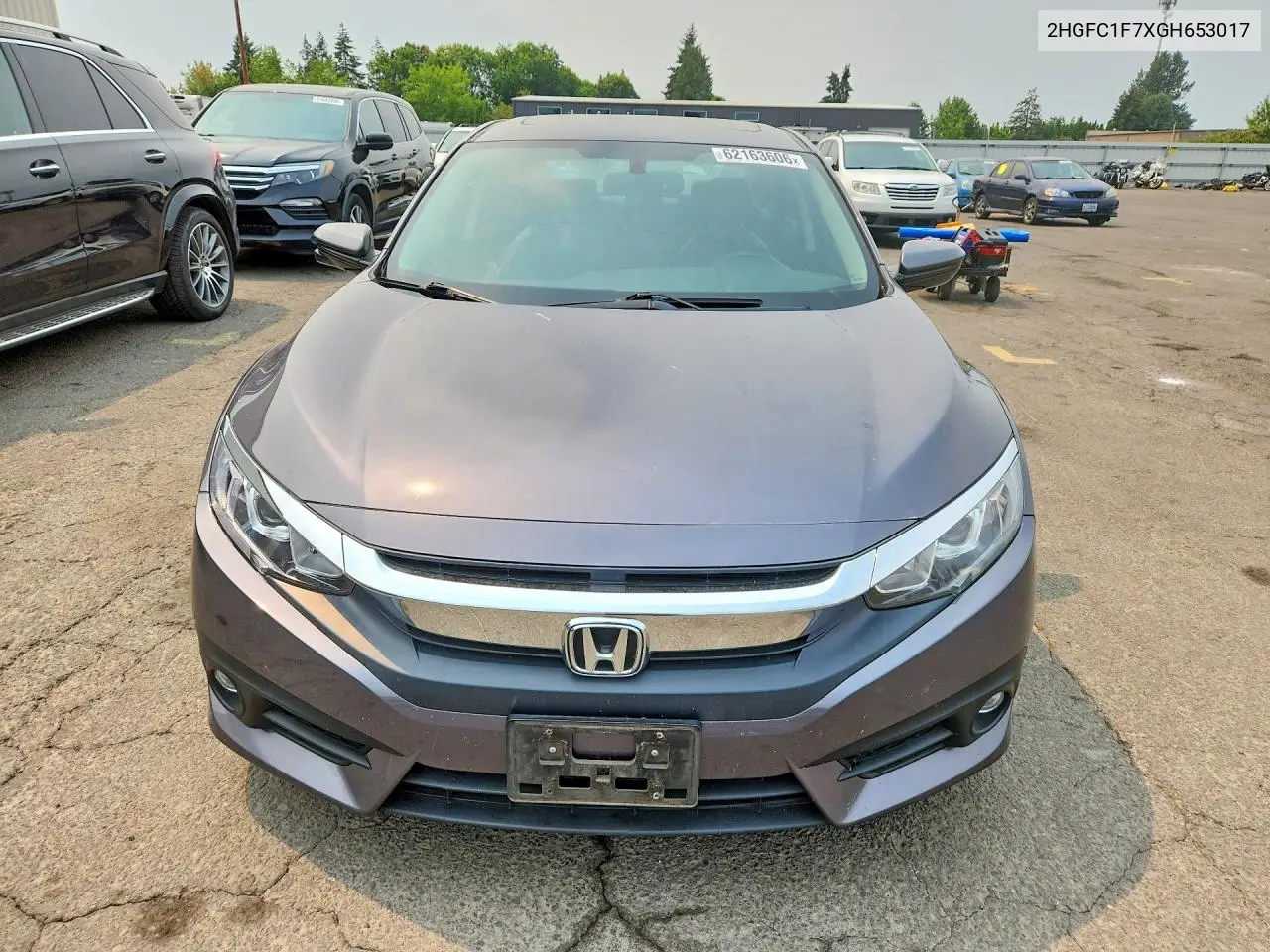 2016 Honda Civic Exl VIN: 2HGFC1F7XGH653017 Lot: 62163606