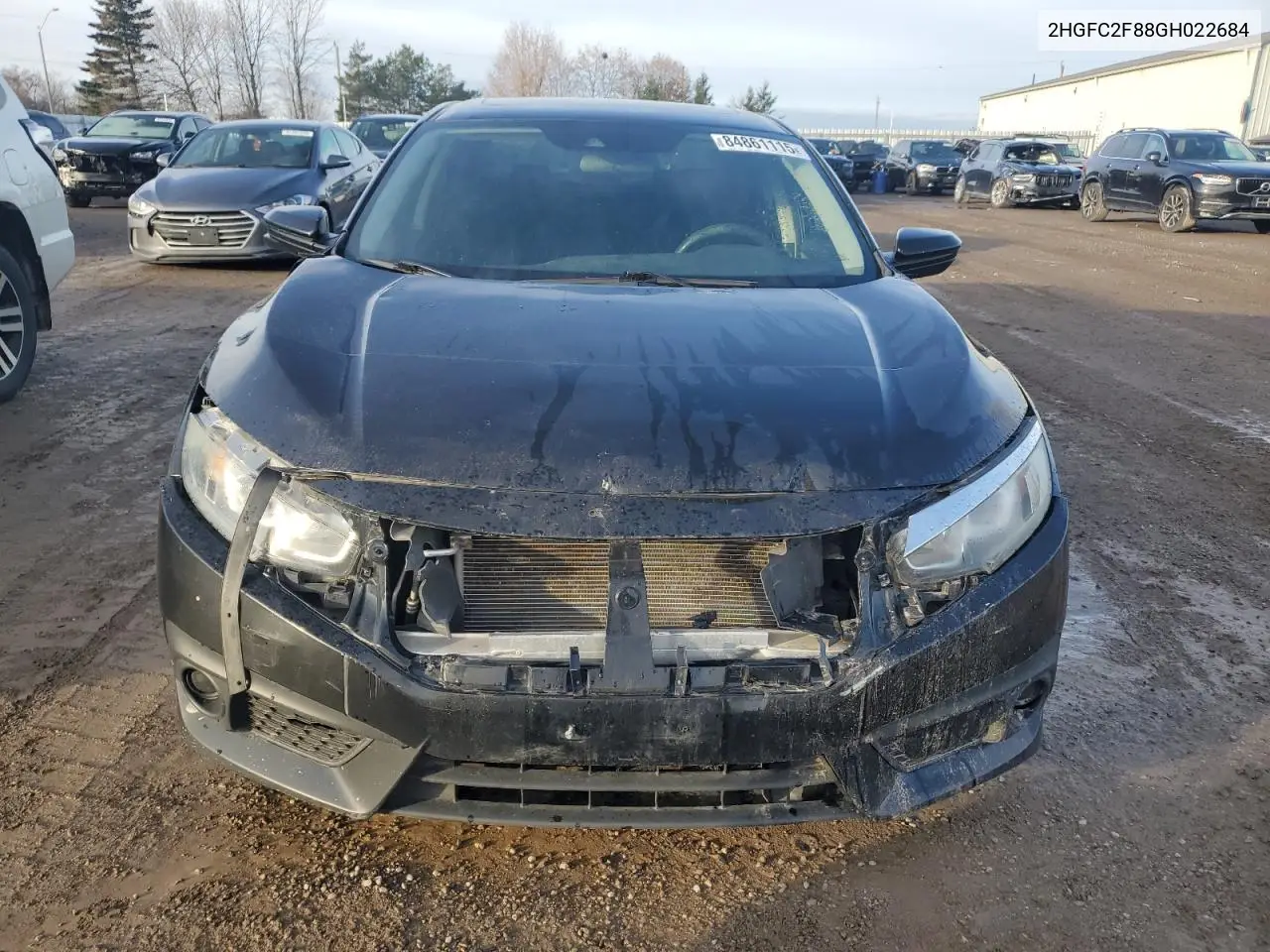 2HGFC2F88GH022684 2016 Honda Civic Ex