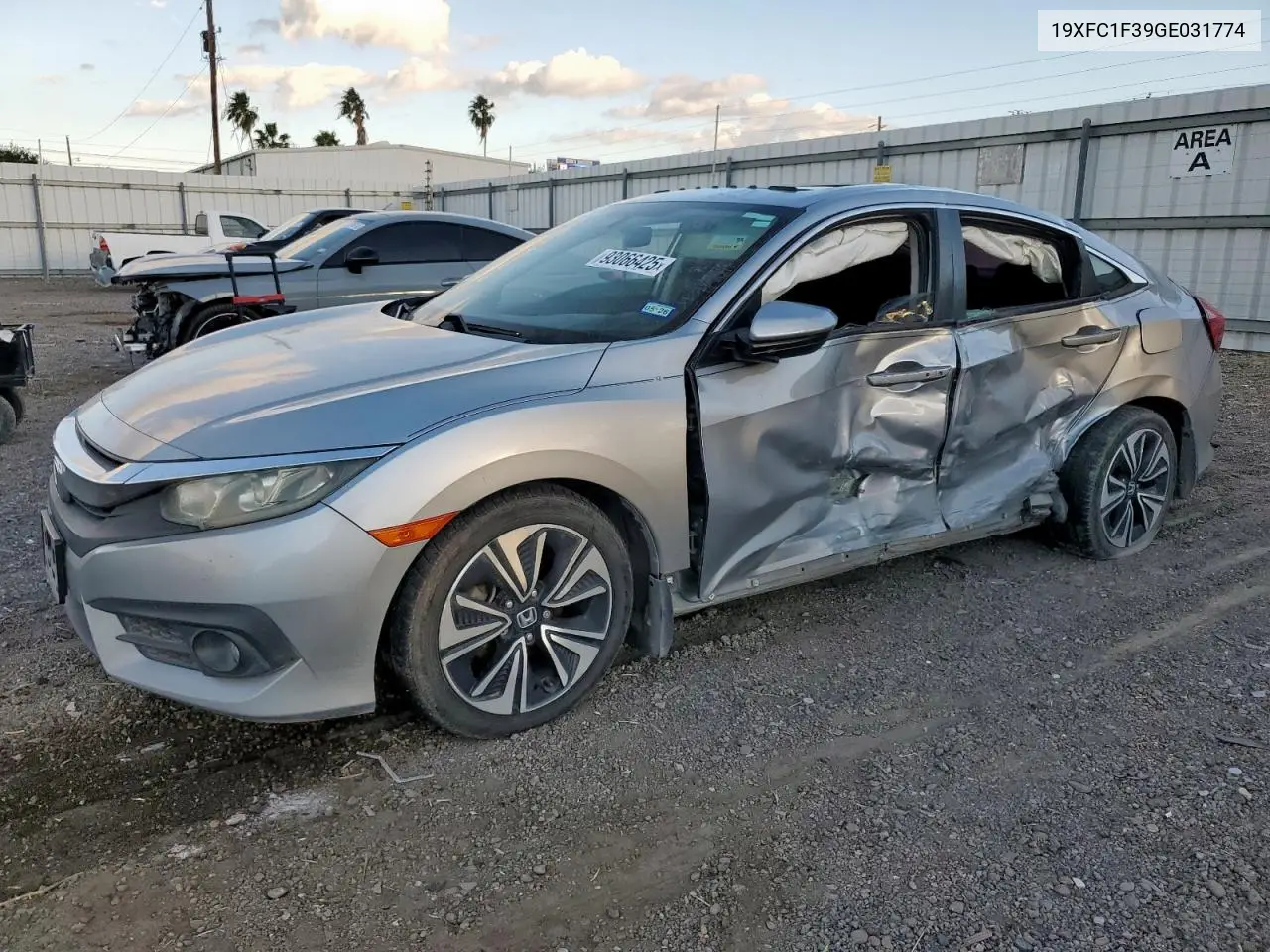19XFC1F39GE031774 2016 Honda Civic Ex