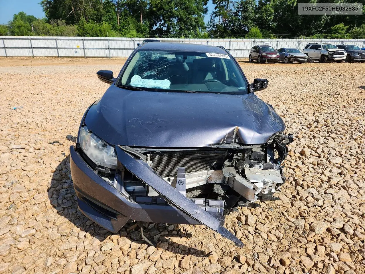 2017 Honda Civic Lx VIN: 19XFC2F50HE032885 Lot: 59338496