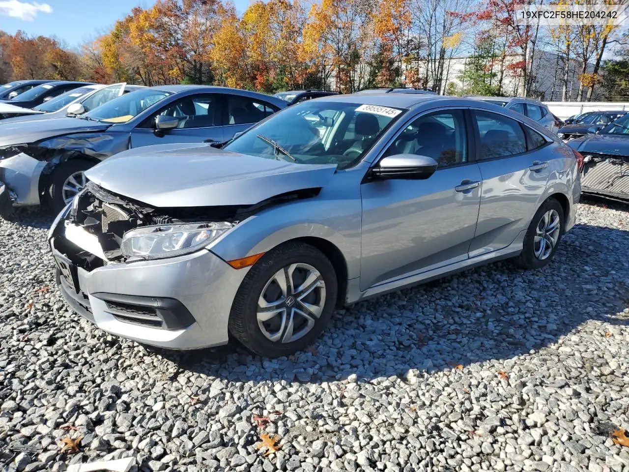 19XFC2F58HE204242 2017 Honda Civic Lx