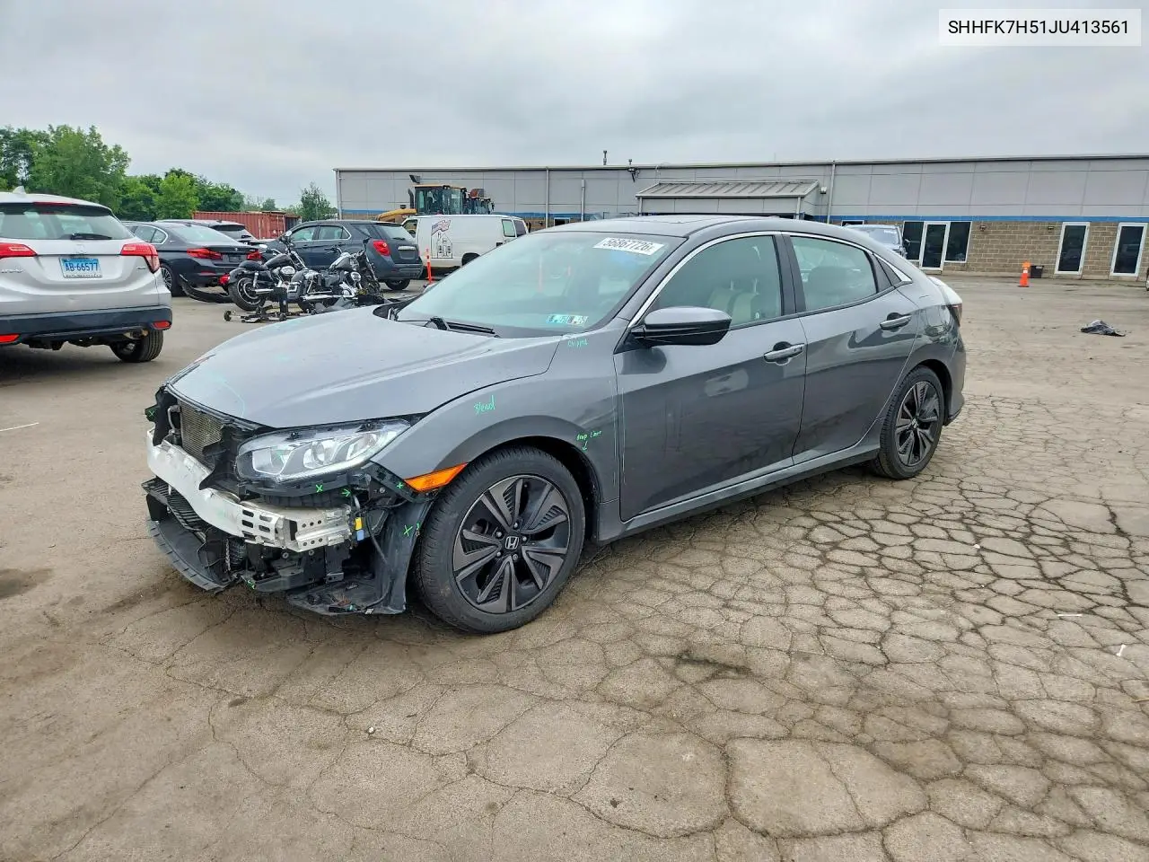 2018 Honda Civic Ex VIN: SHHFK7H51JU413561 Lot: 56867726