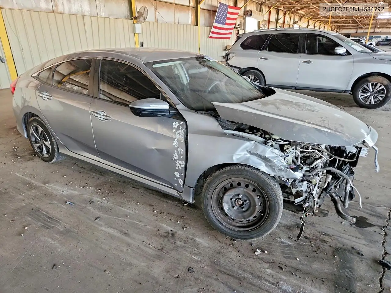 2HGFC2F58JH584792 2018 Honda Civic Lx