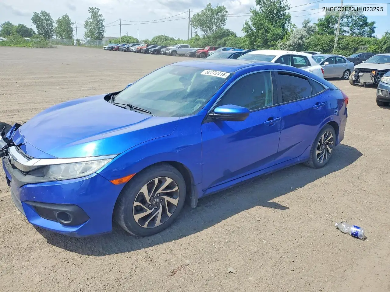2018 Honda Civic Ex VIN: 2HGFC2F83JH023295 Lot: 60772416