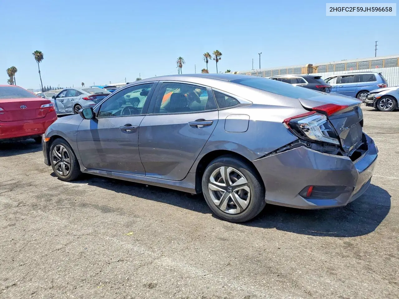 2018 Honda Civic Lx VIN: 2HGFC2F59JH596658 Lot: 61082256
