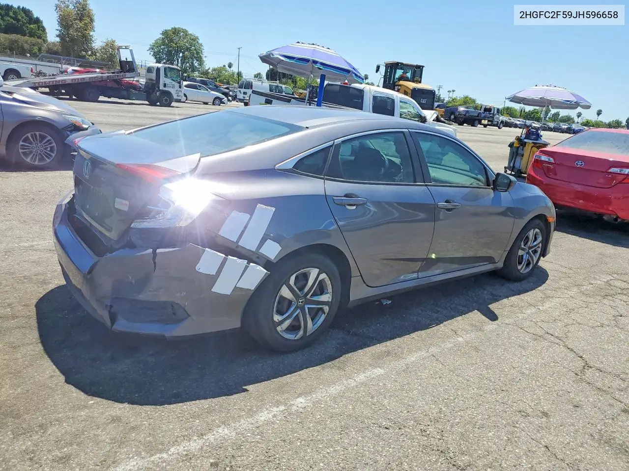 2018 Honda Civic Lx VIN: 2HGFC2F59JH596658 Lot: 61082256