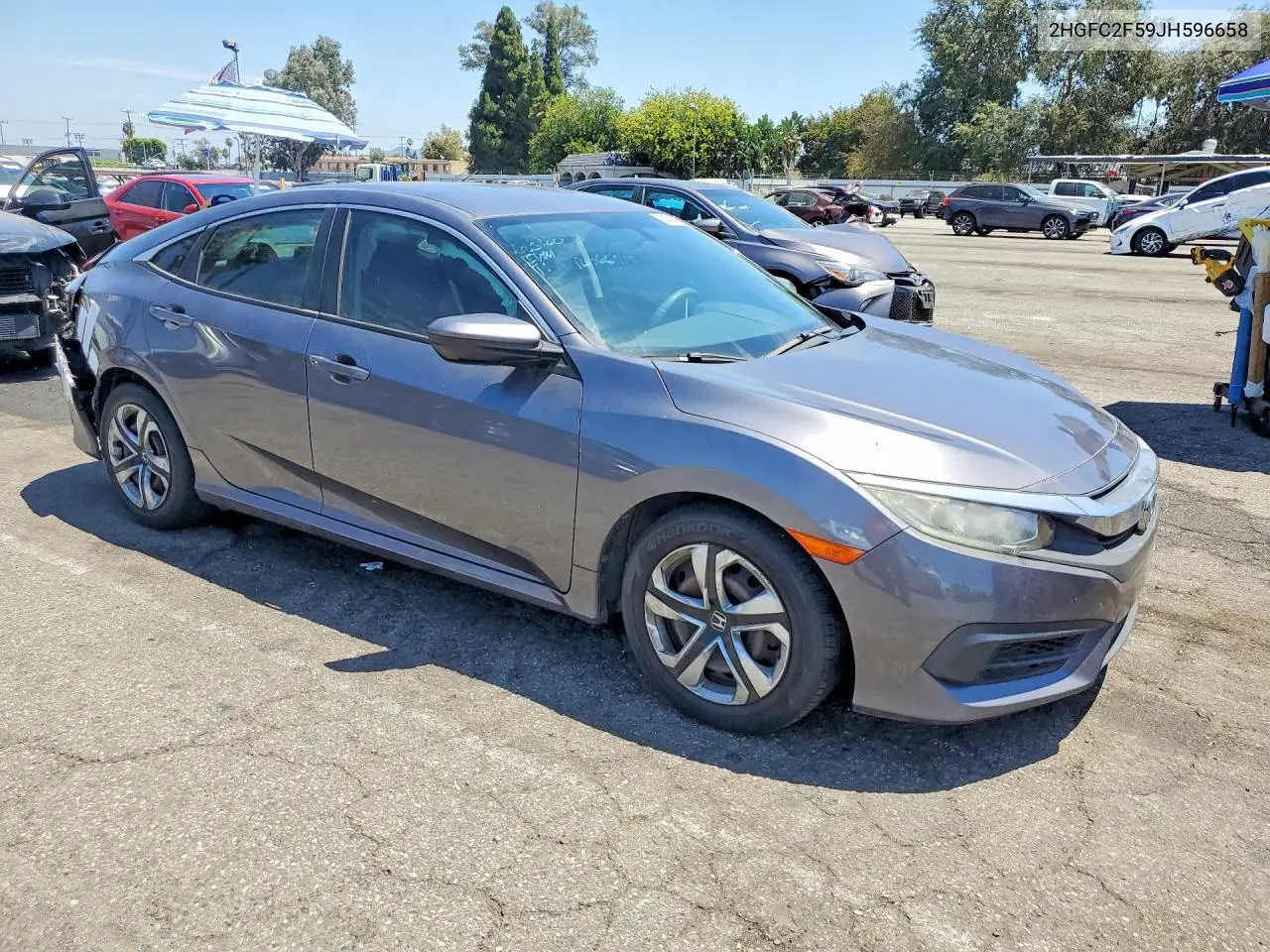 2018 Honda Civic Lx VIN: 2HGFC2F59JH596658 Lot: 61082256