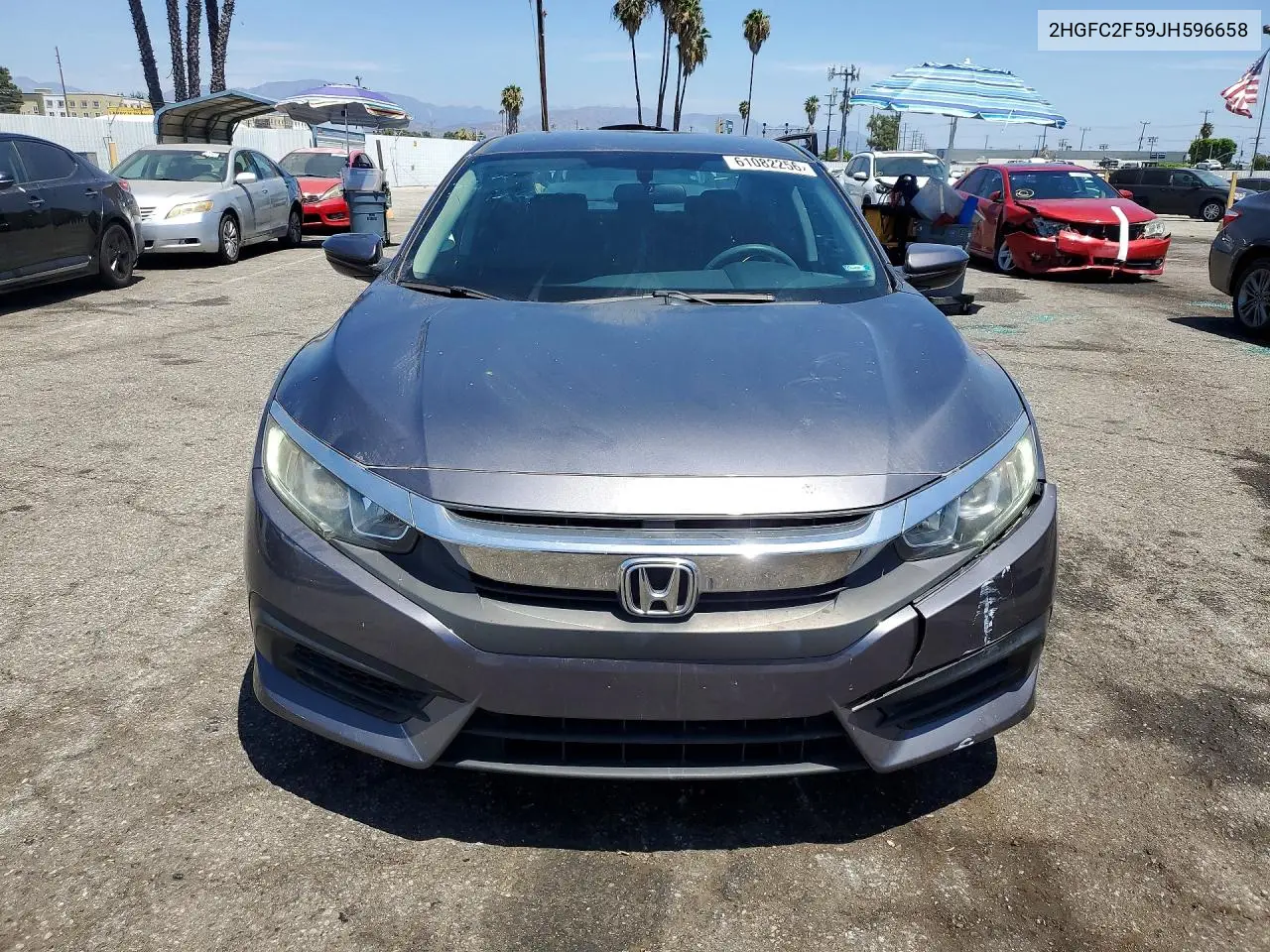 2018 Honda Civic Lx VIN: 2HGFC2F59JH596658 Lot: 61082256