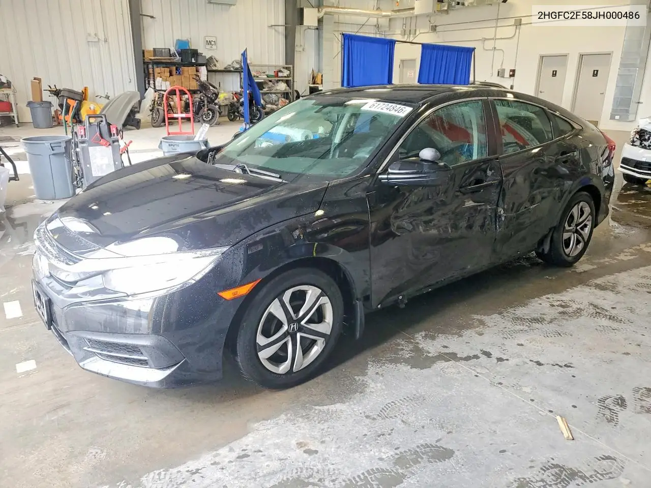 2018 Honda Civic Lx VIN: 2HGFC2F58JH000486 Lot: 61724846