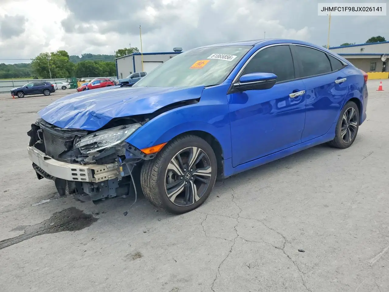 2018 Honda Civic Touring VIN: JHMFC1F98JX026141 Lot: 61865856