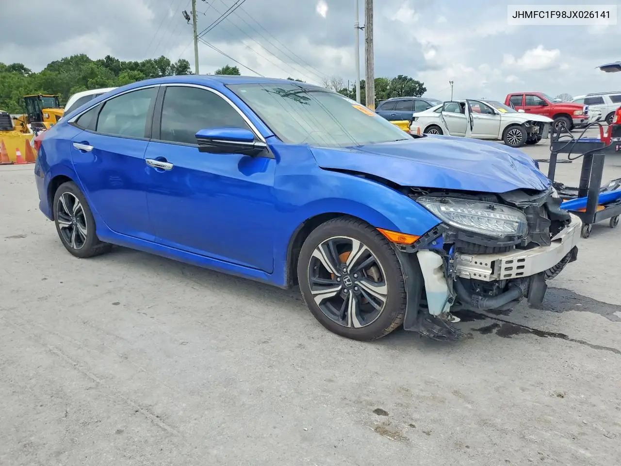 2018 Honda Civic Touring VIN: JHMFC1F98JX026141 Lot: 61865856