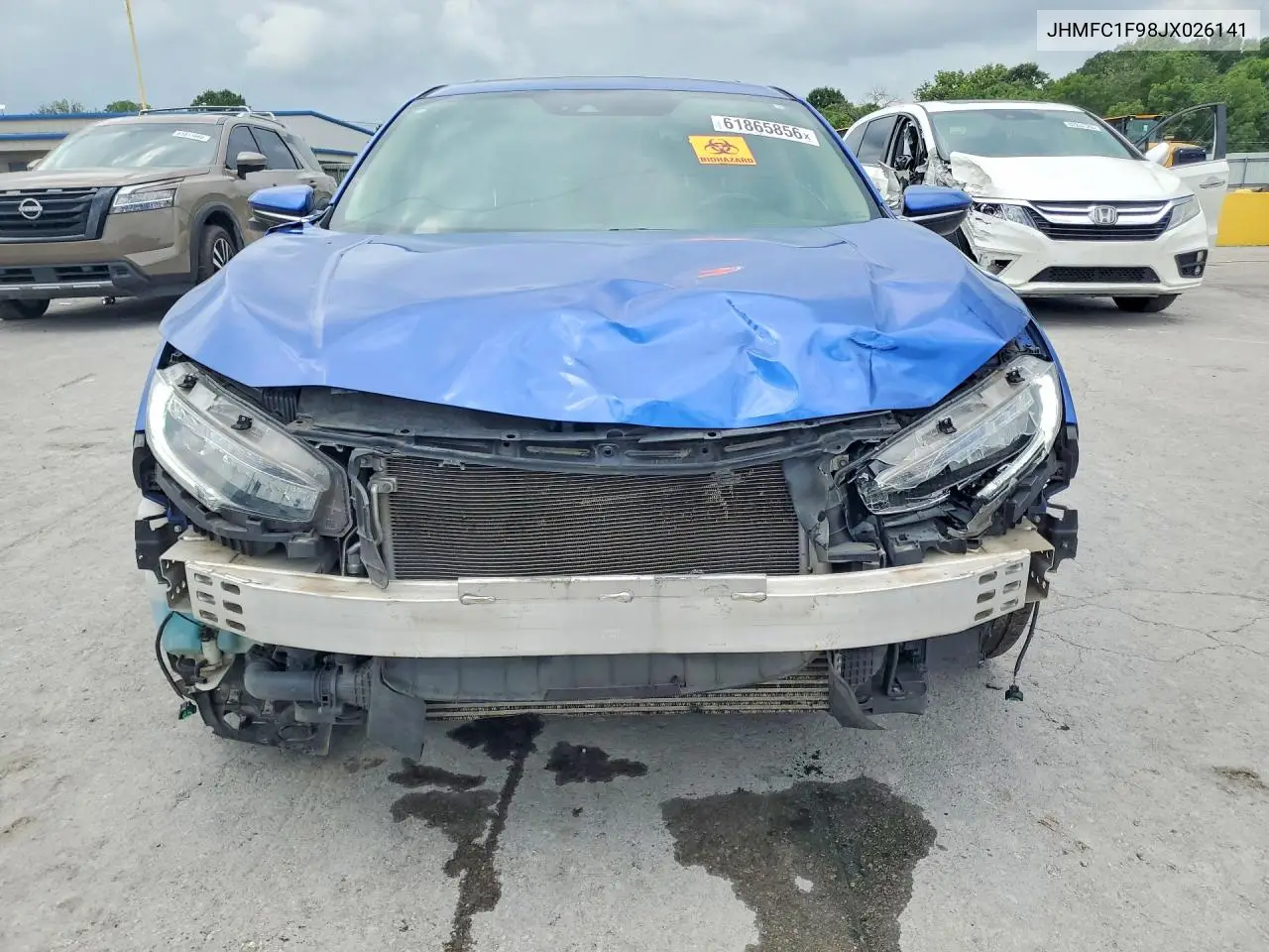 2018 Honda Civic Touring VIN: JHMFC1F98JX026141 Lot: 61865856