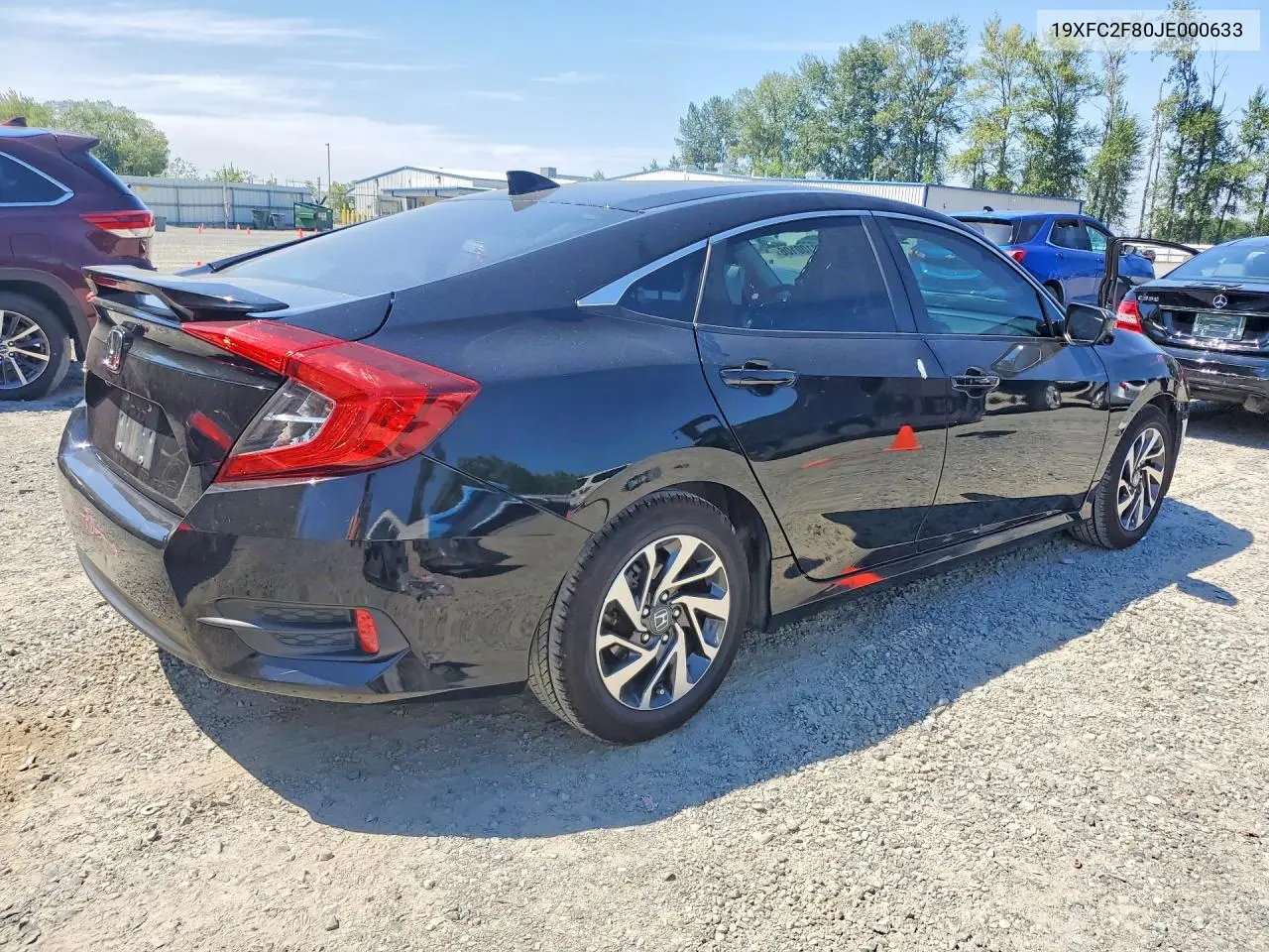 2018 Honda Civic Ex VIN: 19XFC2F80JE000633 Lot: 62100106