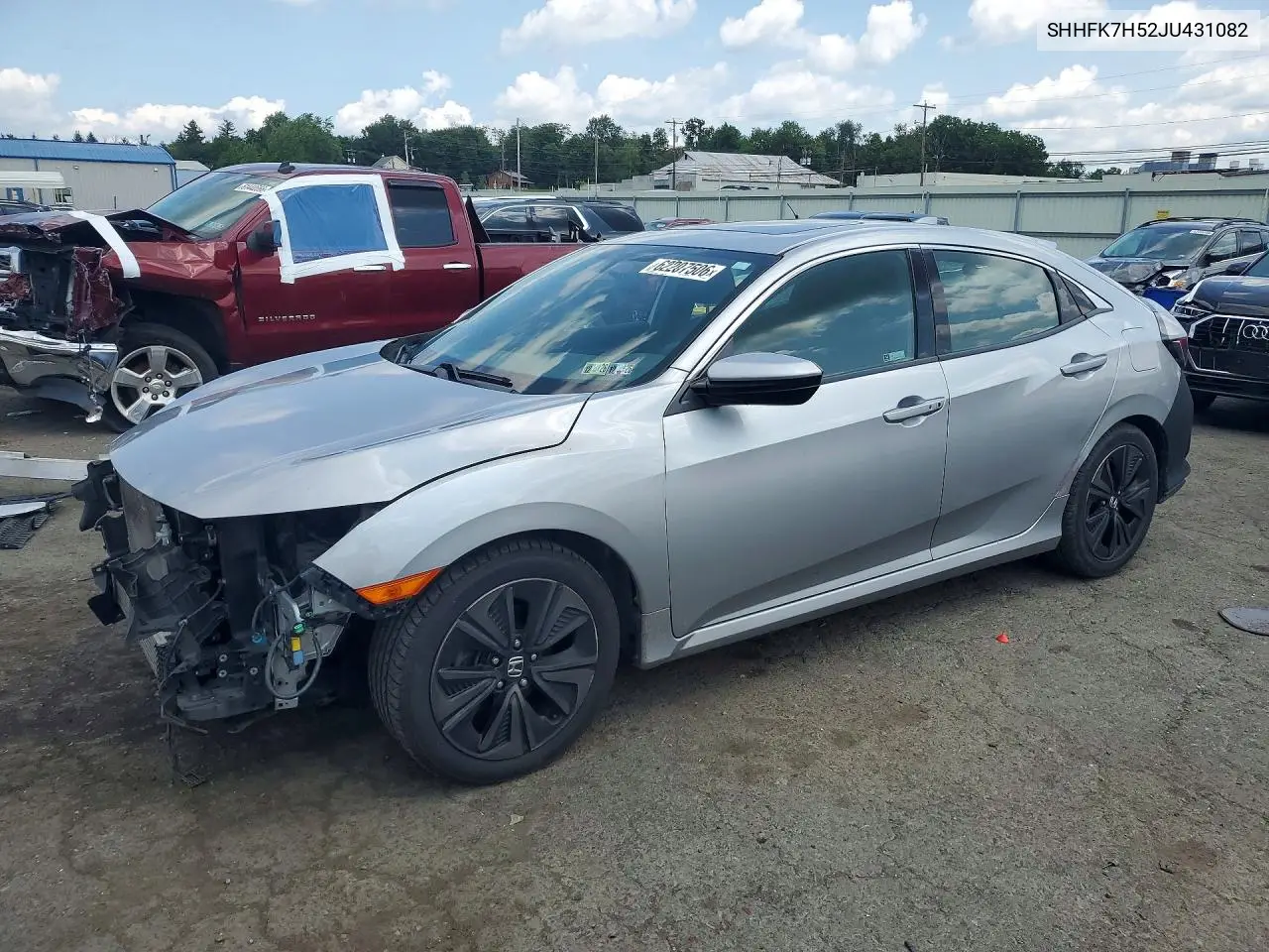 2018 Honda Civic Ex VIN: SHHFK7H52JU431082 Lot: 62207506