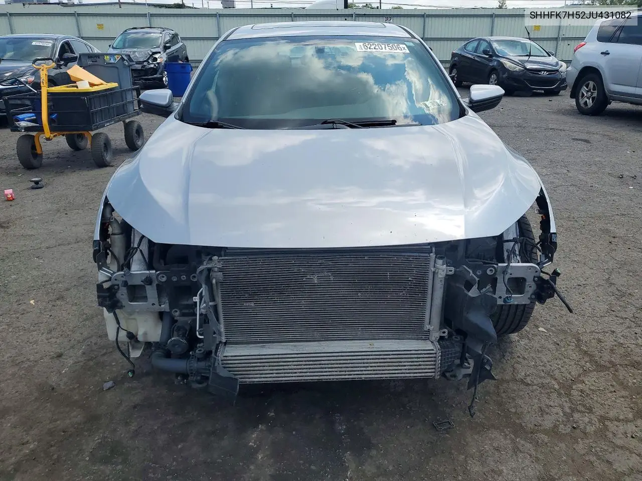 2018 Honda Civic Ex VIN: SHHFK7H52JU431082 Lot: 62207506