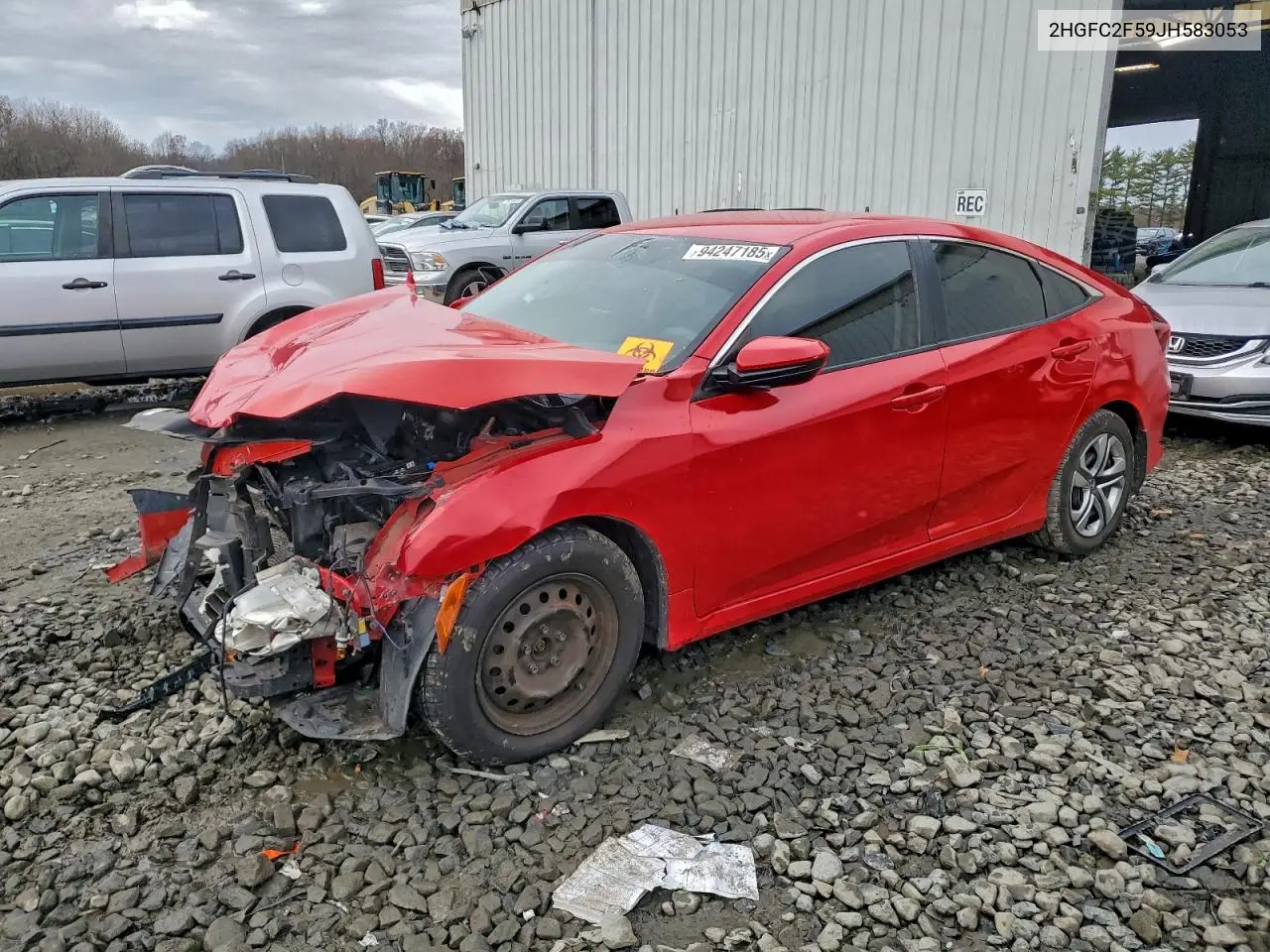 2HGFC2F59JH583053 2018 Honda Civic Lx