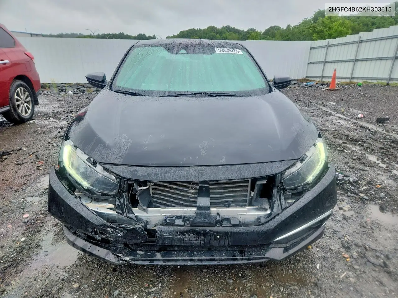 2019 Honda Civic Lx VIN: 2HGFC4B62KH303615 Lot: 59239266