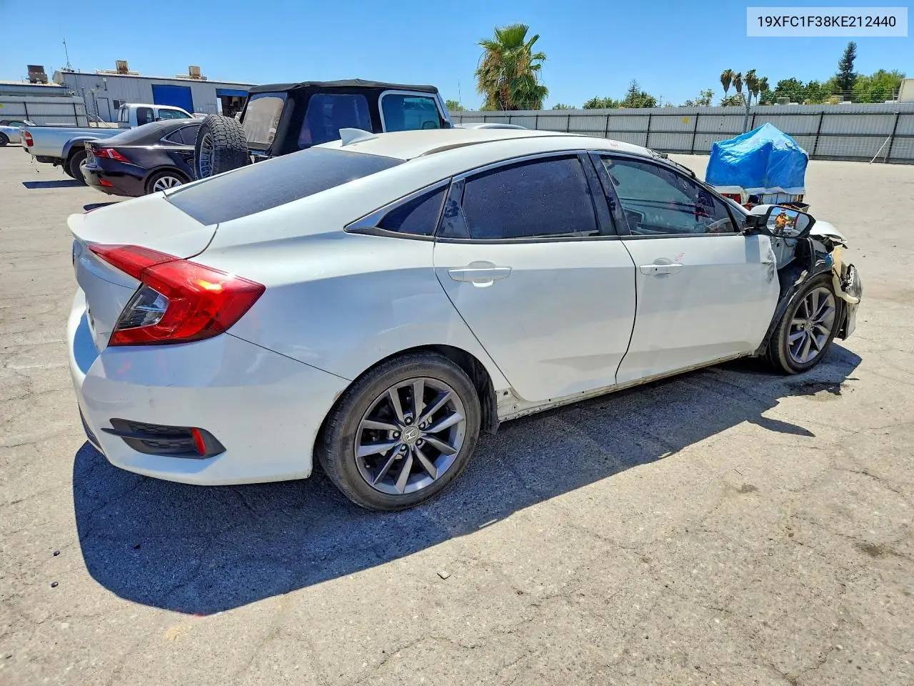 2019 Honda Civic Ex VIN: 19XFC1F38KE212440 Lot: 61752956
