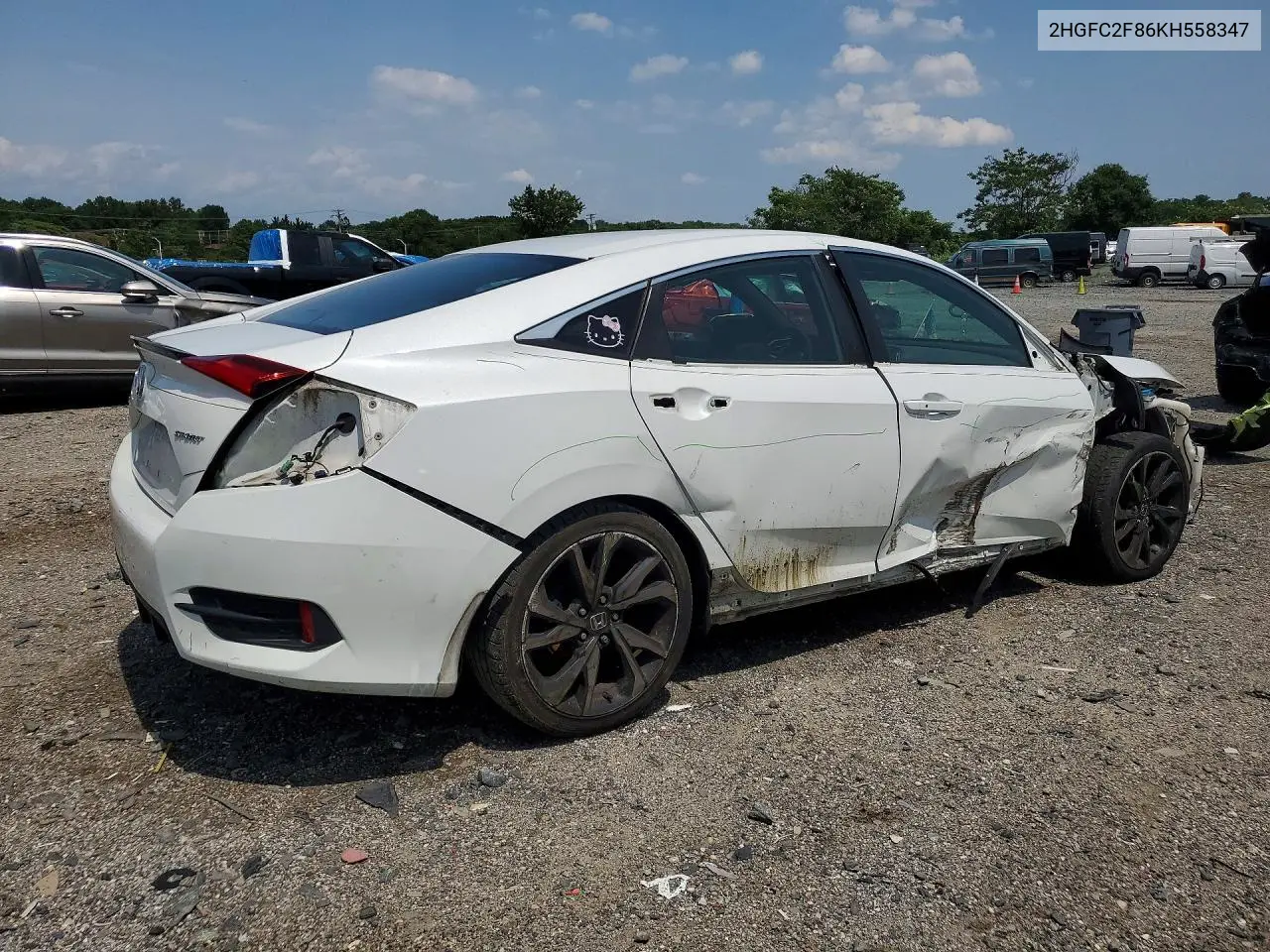 2019 Honda Civic Sport VIN: 2HGFC2F86KH558347 Lot: 61766566
