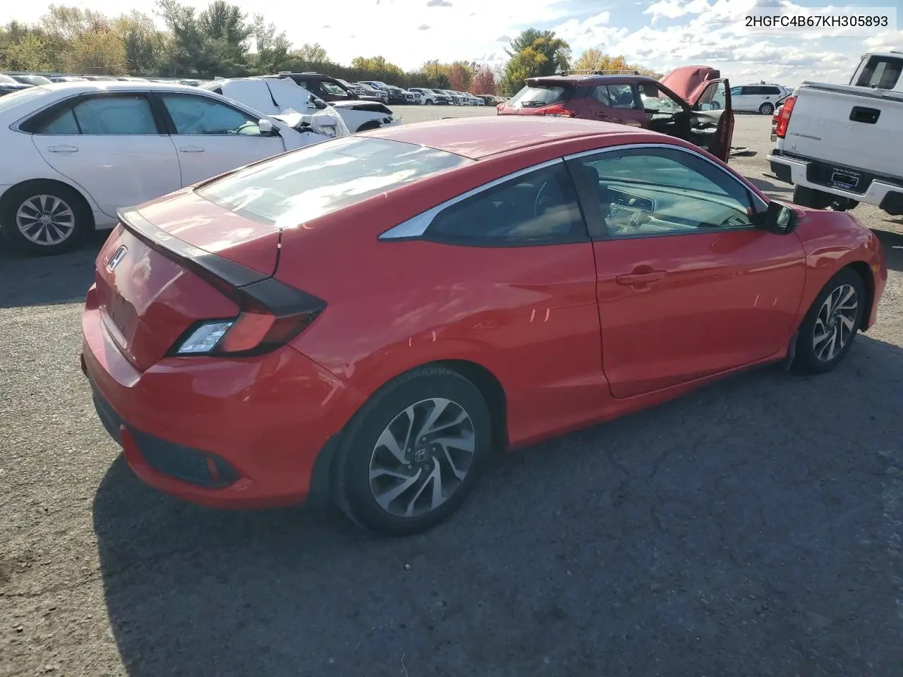 2HGFC4B67KH305893 2019 Hond Civic Lx