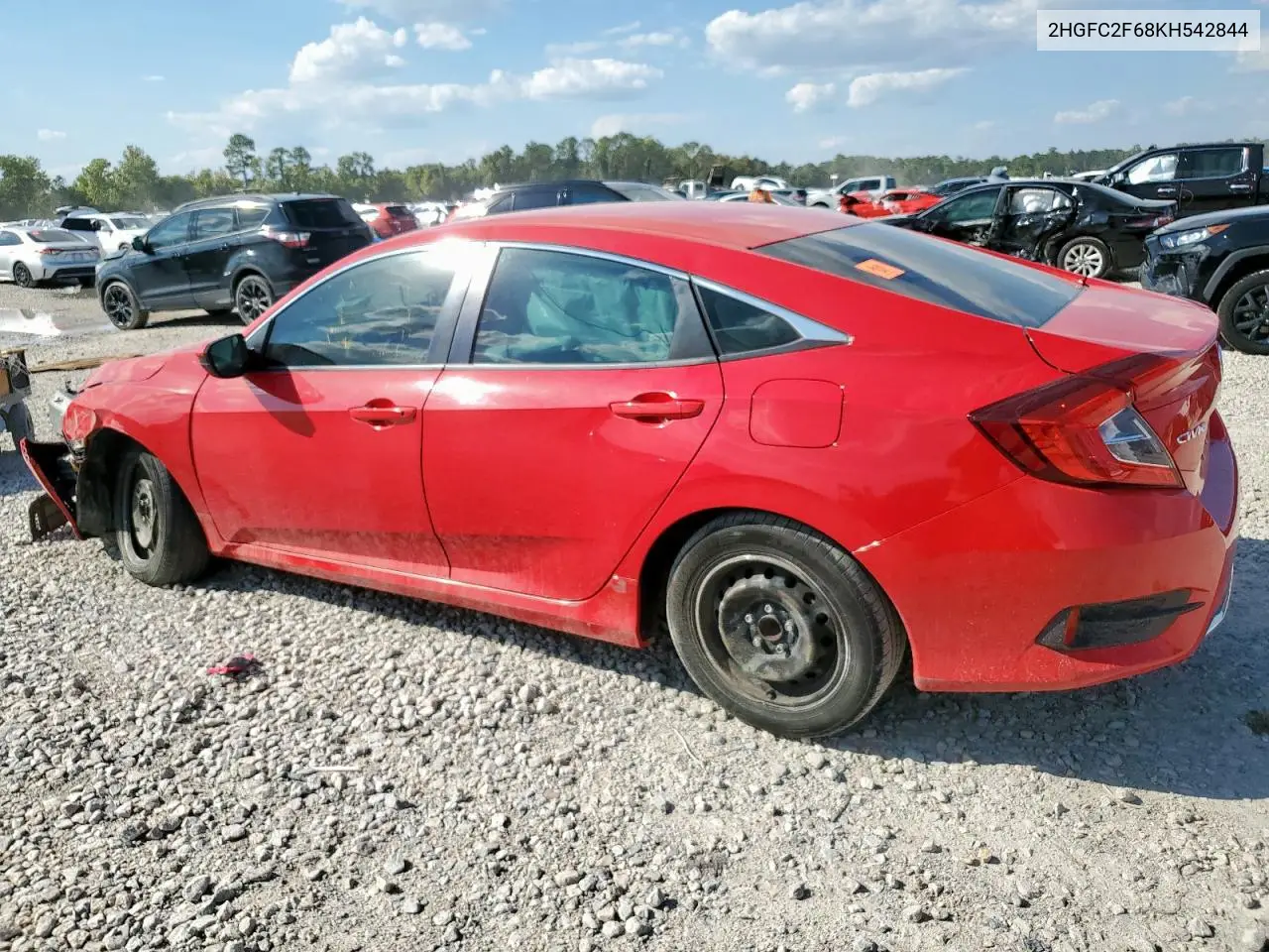 2HGFC2F68KH542844 2019 Honda Civic Lx