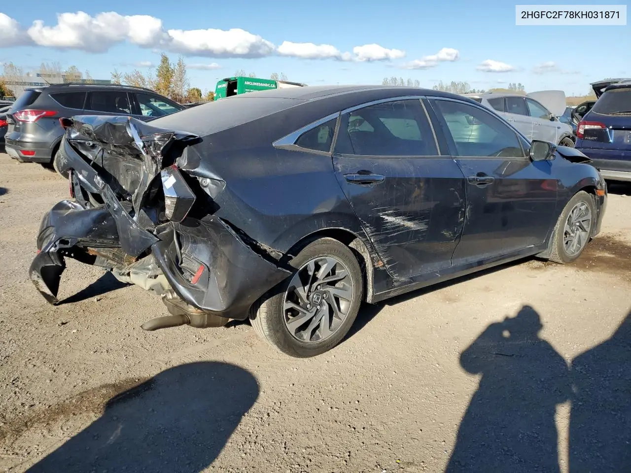 2HGFC2F78KH031871 2019 Honda Civic Ex