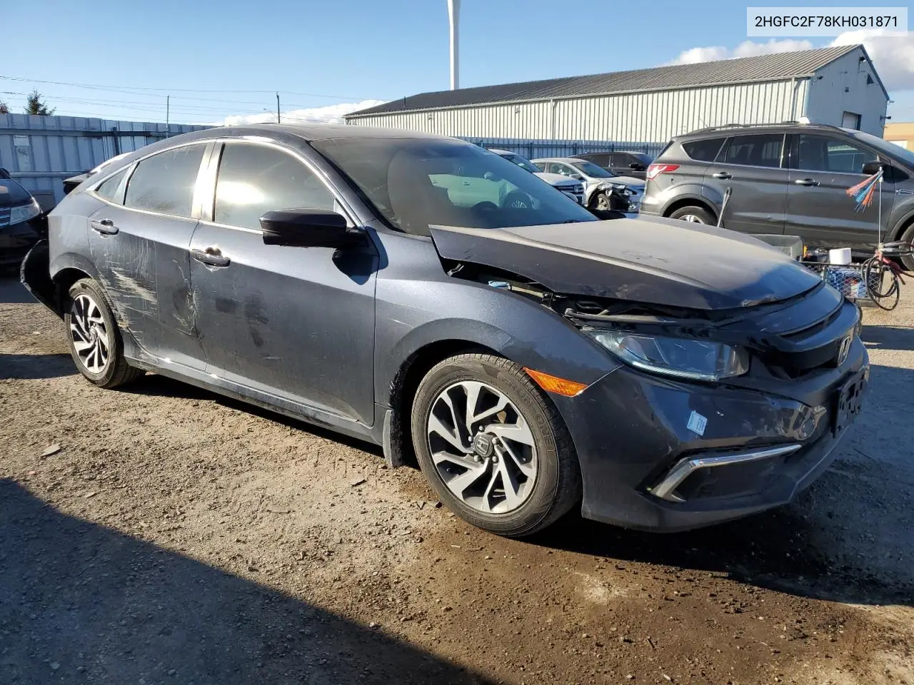 2HGFC2F78KH031871 2019 Honda Civic Ex