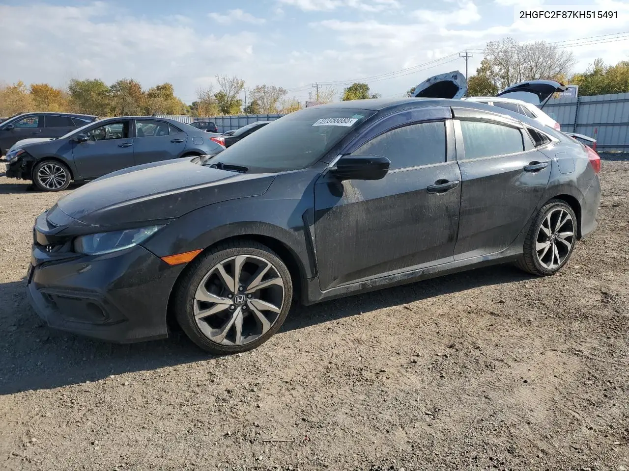 2HGFC2F87KH515491 2019 Honda Civic Sport