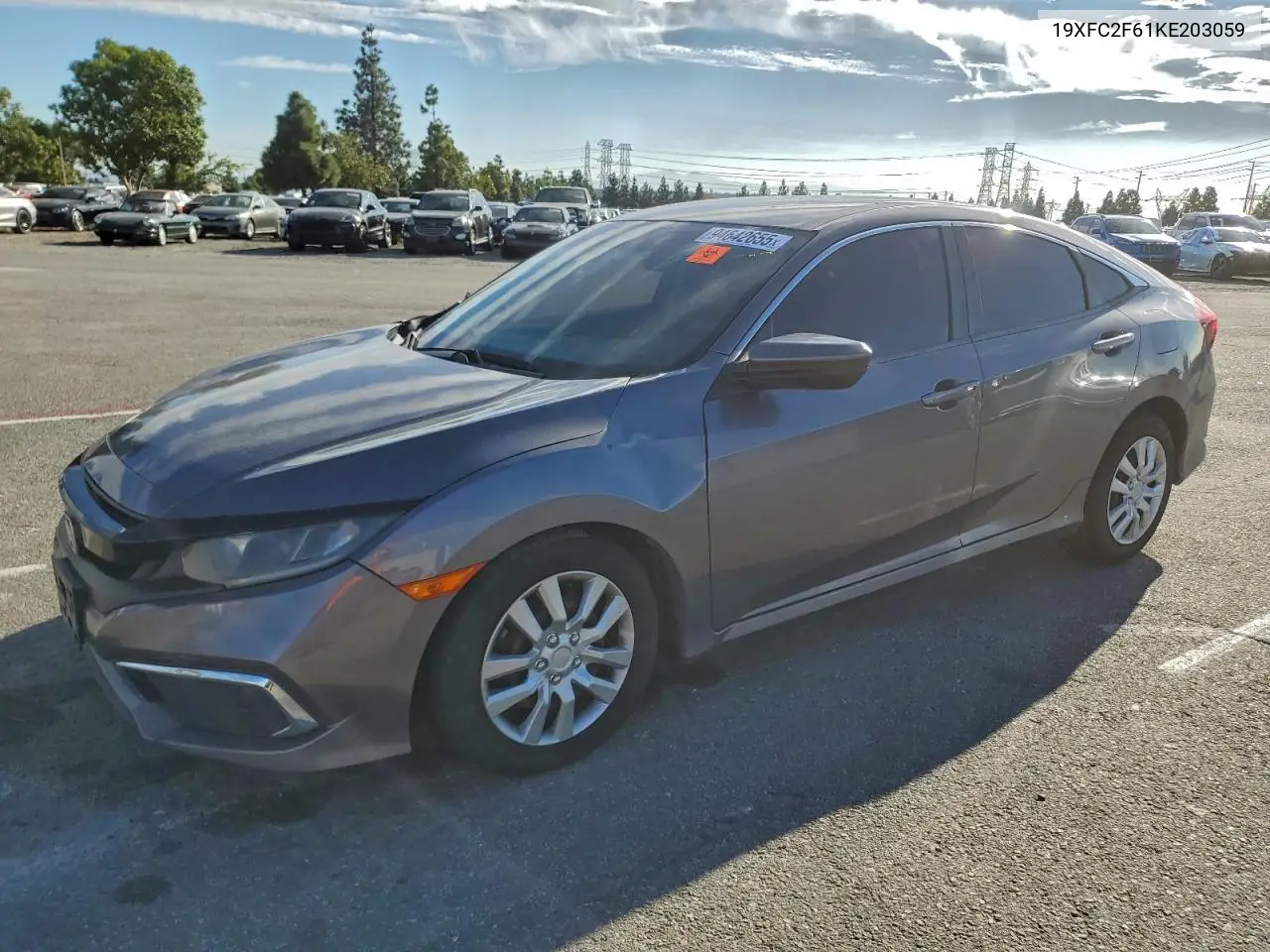 19XFC2F61KE203059 2019 Honda Civic Lx