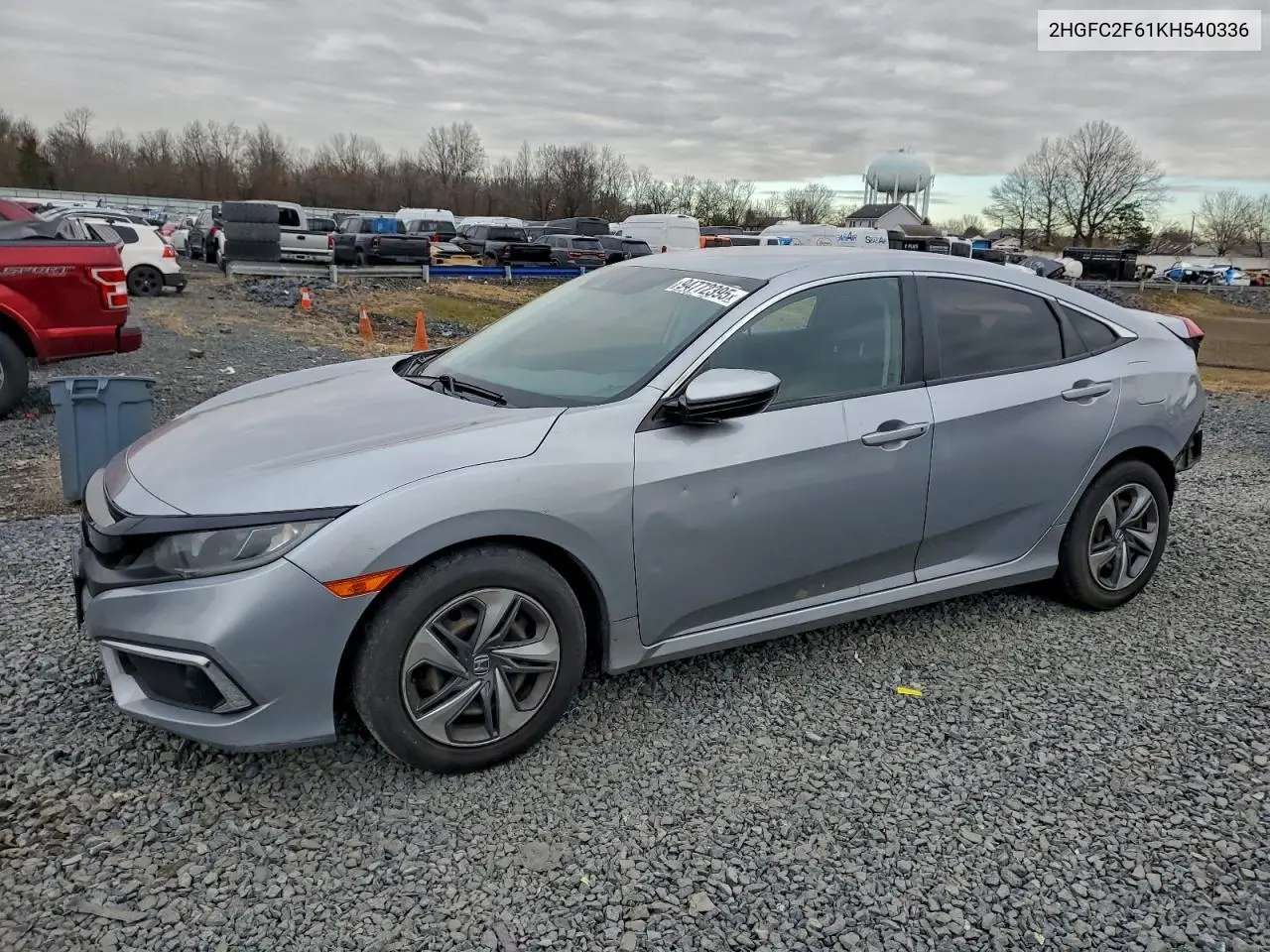 2HGFC2F61KH540336 2019 Honda Civic Lx