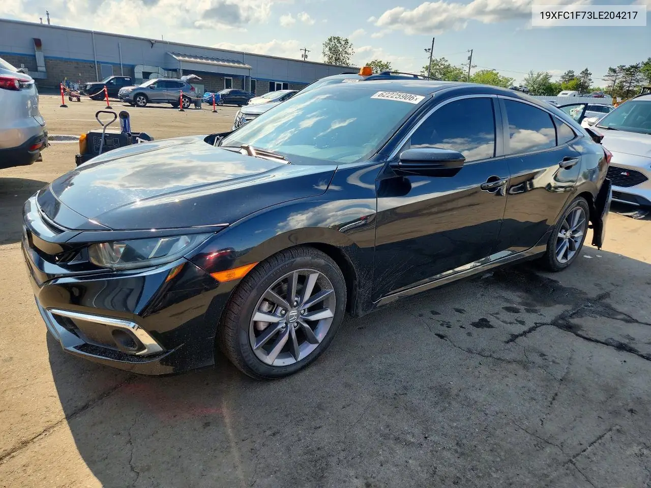 2020 Honda Civic Exl VIN: 19XFC1F73LE204217 Lot: 62225906