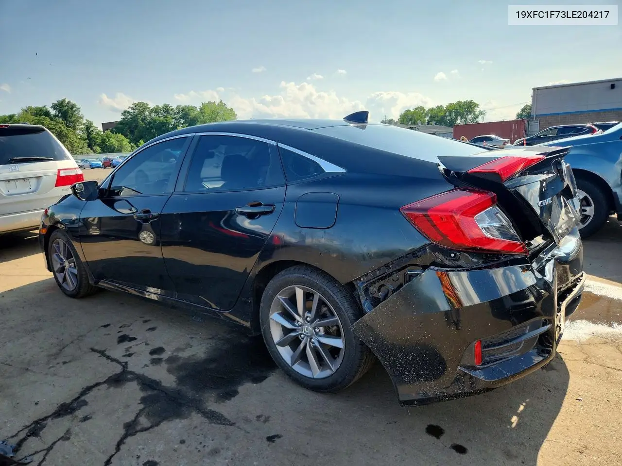 2020 Honda Civic Exl VIN: 19XFC1F73LE204217 Lot: 62225906