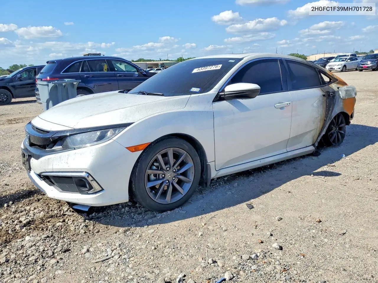 2HGFC1F39MH701728 2021 Honda Civic Ex