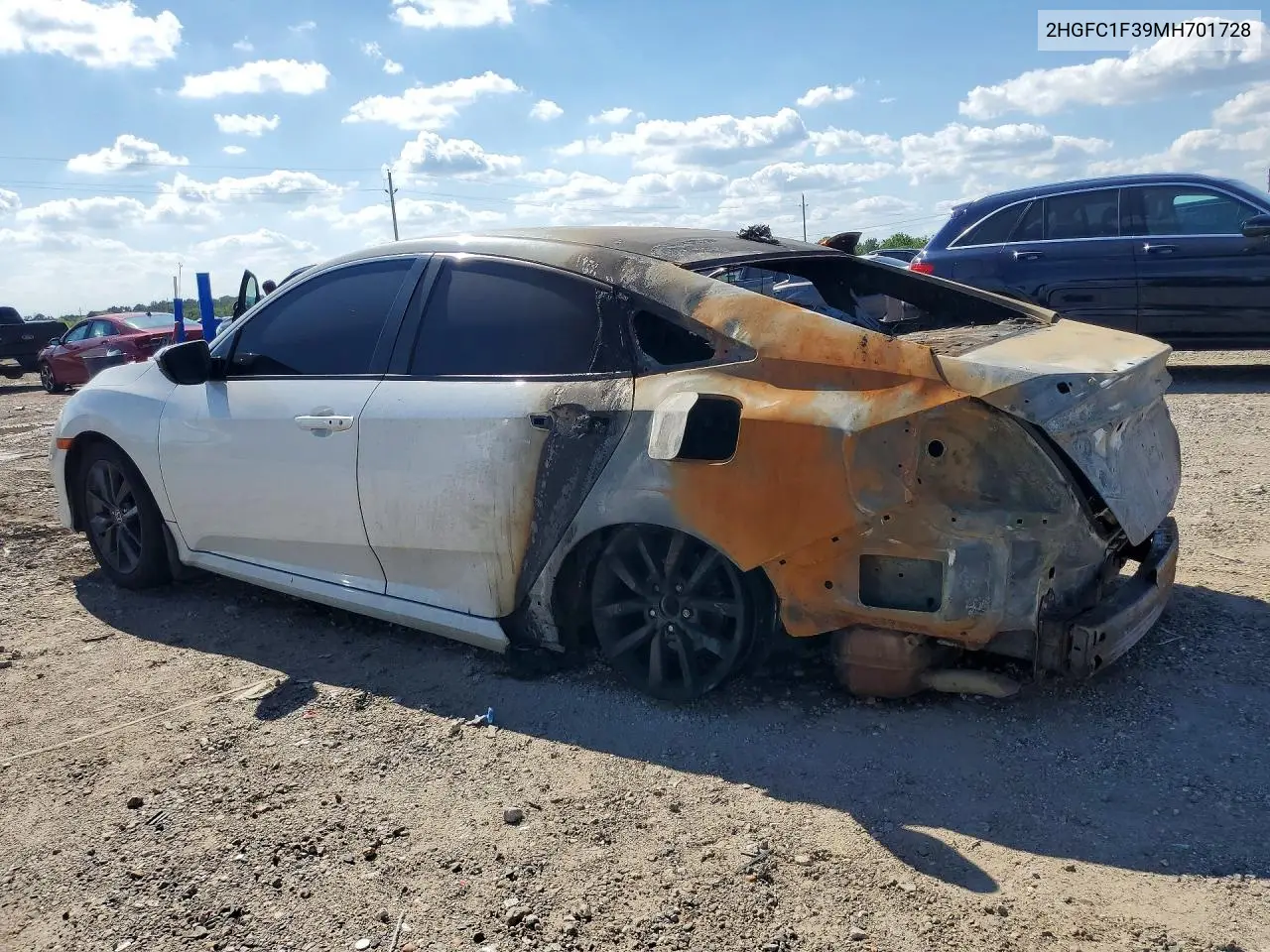 2HGFC1F39MH701728 2021 Honda Civic Ex