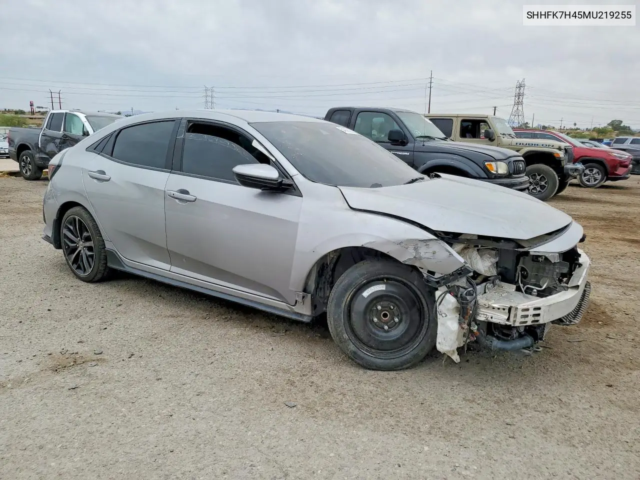 SHHFK7H45MU219255 2021 Honda Civic Sport