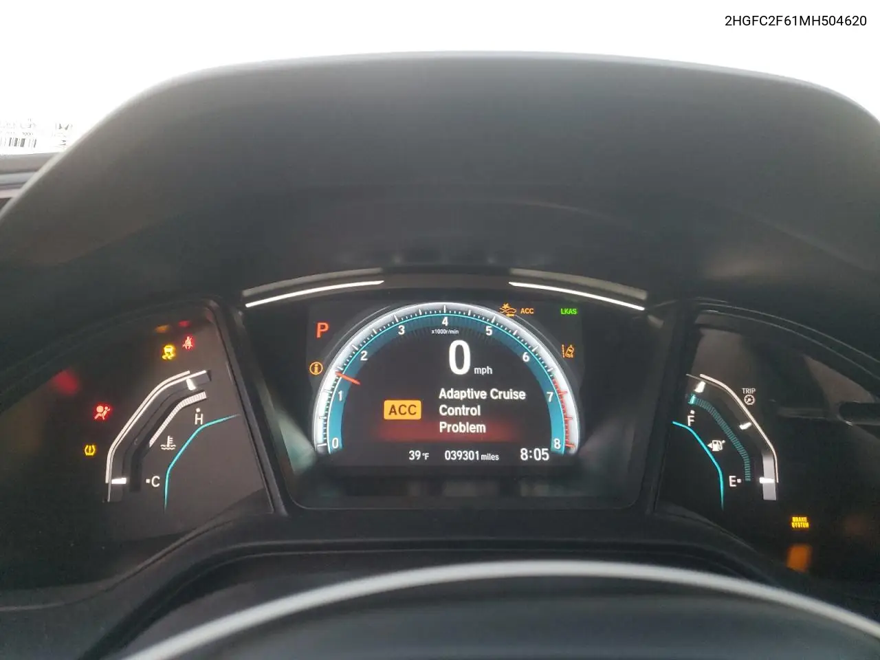 2HGFC2F61MH504620 2021 Honda Civic Lx