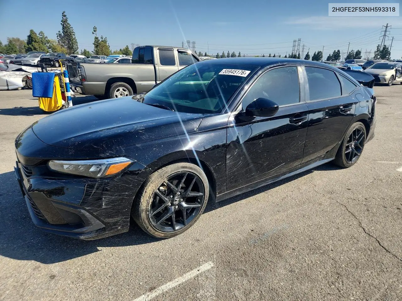 2HGFE2F53NH593318 2022 Honda Civic Sport