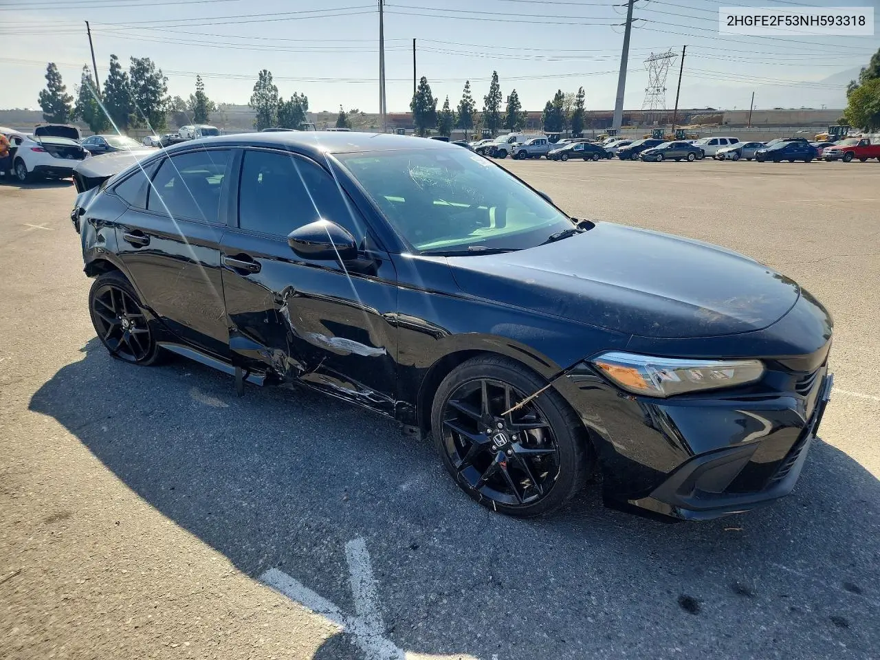 2HGFE2F53NH593318 2022 Honda Civic Sport
