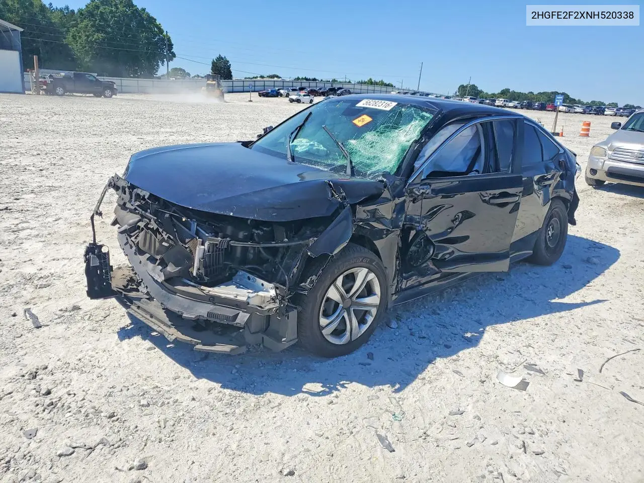 2022 Honda Civic Lx VIN: 2HGFE2F2XNH520338 Lot: 56282316