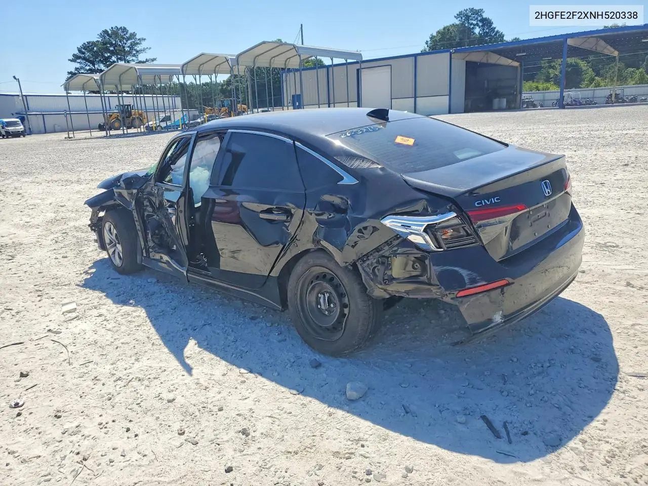 2022 Honda Civic Lx VIN: 2HGFE2F2XNH520338 Lot: 56282316