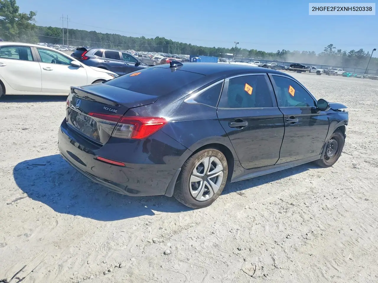 2022 Honda Civic Lx VIN: 2HGFE2F2XNH520338 Lot: 56282316