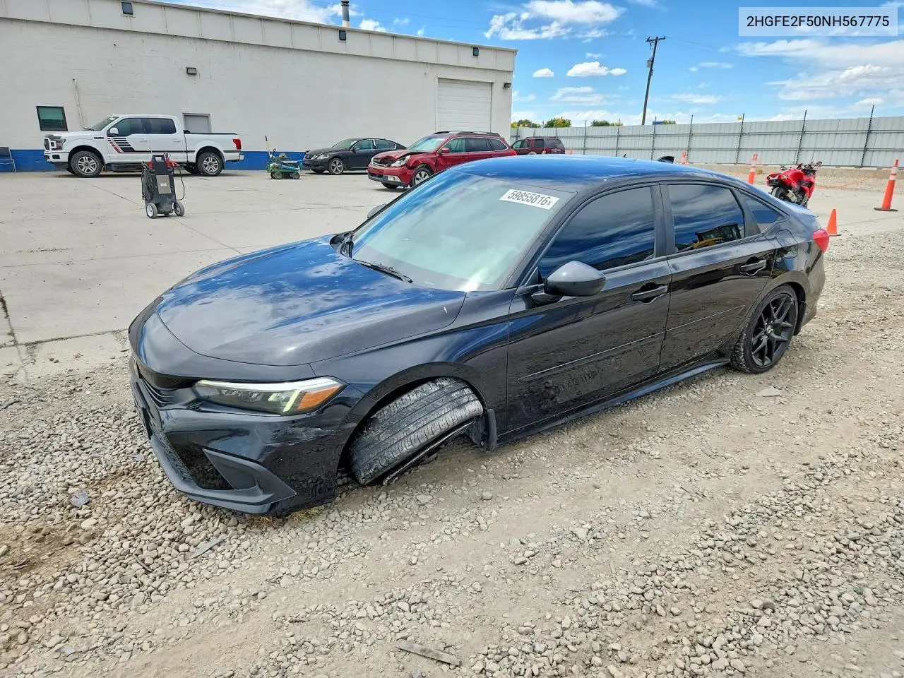 2HGFE2F50NH567775 2022 Honda Civic Sport